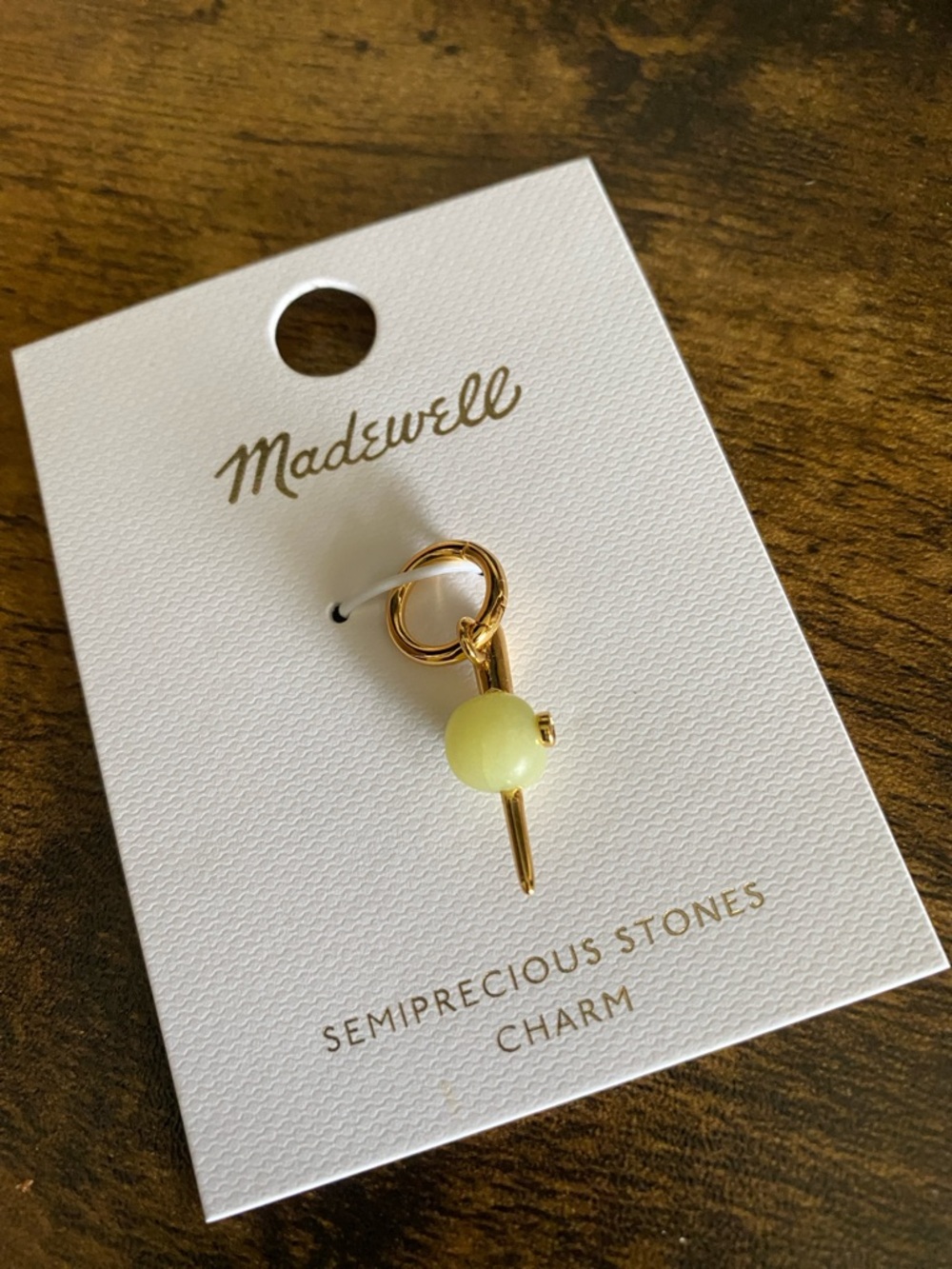 Madewell Gold and Olive Green Olive Charm Pendant - Picture 4 of 6